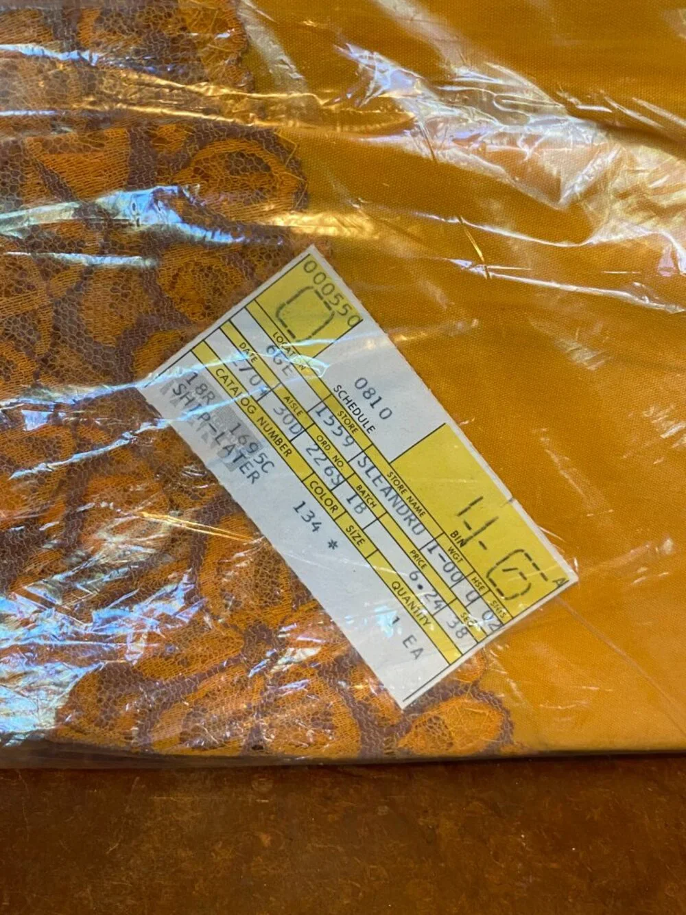 70s NWT Deadstock Montgomery Ward Style House Tablecloth Vintage Mustard Yellow